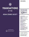 Transactions of the Indian Ceramic Society杂志封面